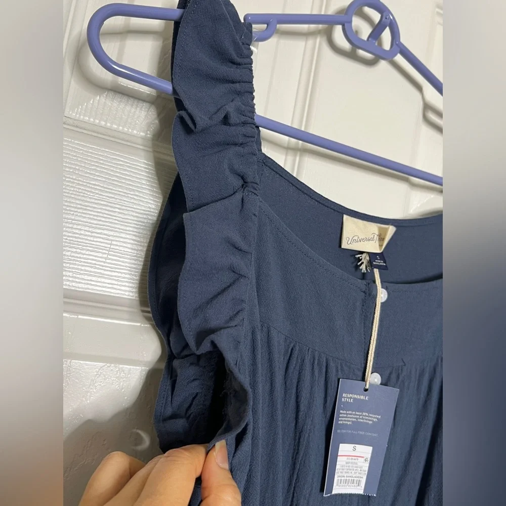 👗 NWT! Blue  Ruffle Cottage Dress